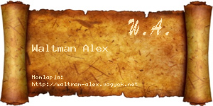 Waltman Alex névjegykártya