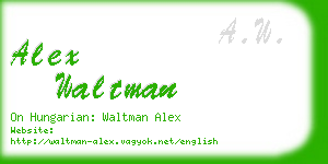alex waltman business card